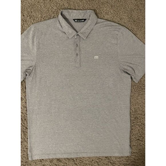 Travis Mathew Polo Shirt Mens Size XL Gray Golf Golfing Polo Shirt - Picture 2 of 15